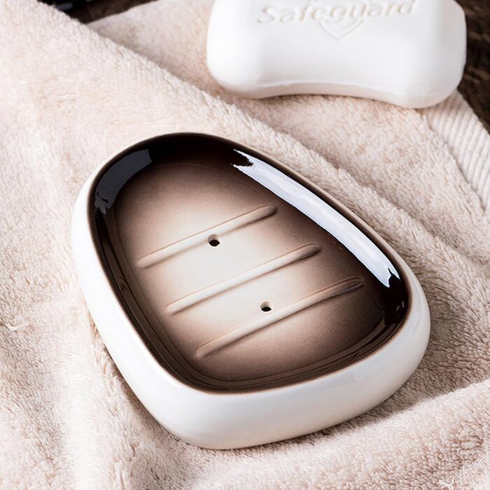 Набір аксесуарів для ванної кімнати 4 шт. Сірий, з дозатором мила, мильницею та 2 стаканчиками для зубних щіток, з малюнком 