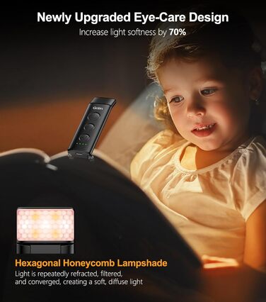 LED Кліпса для читання Gritin: USB-лампа, 3 кольори, регулювання яскравості, для книголюбів (біла/чорна)