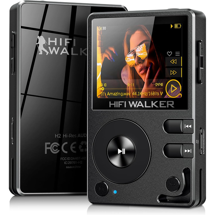 HIFI Walker H2: MP3-плеєр Hi-Res 128GB з Bluetooth 5.2, DSD DAC, підтримкою FLAC та розширенням до 512GB