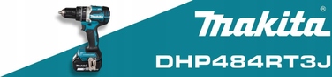 Аккумуляторний ударний шурупокрут Makita DHP484RT3J LXT 18V (3x5Ah, BL, 54Nm, 2 швидкості, кейс)