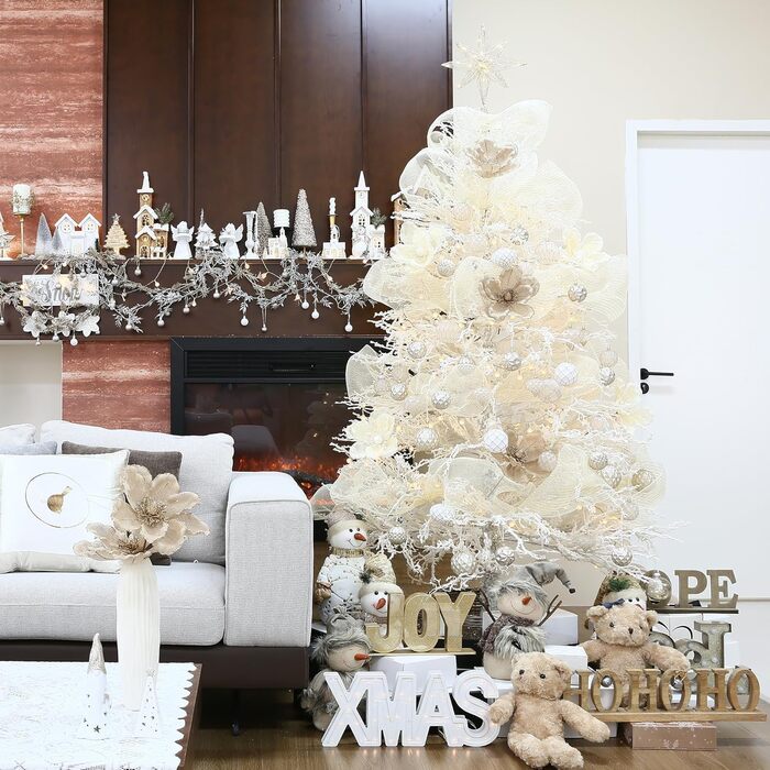 Набір прикрас для ялинки Sea Team: кульки та орнаменти, червоний та білий, 60 мм, 30 шт.