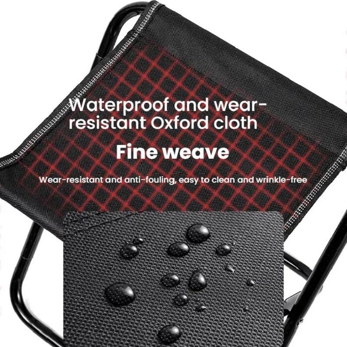 Зручний складаний стілець для кемпінгу Kiuiom: рибалка, пікнік, трекінг, полювання, туризм. Чорний. Максимальне навантаження 220 фунтів.