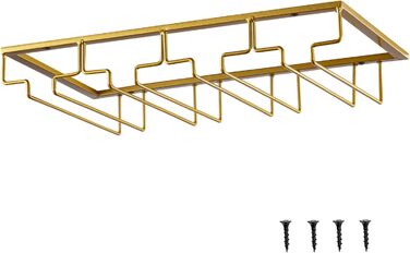 Тримач для келихів YunNasi з металу, 4-х рядний, для бару, кухні, ресторану