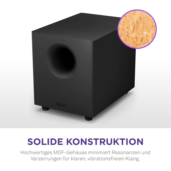 NZXT Relay – Комп'ютерні колонки для ігор, 80 Вт, Full-Range звук, чорний