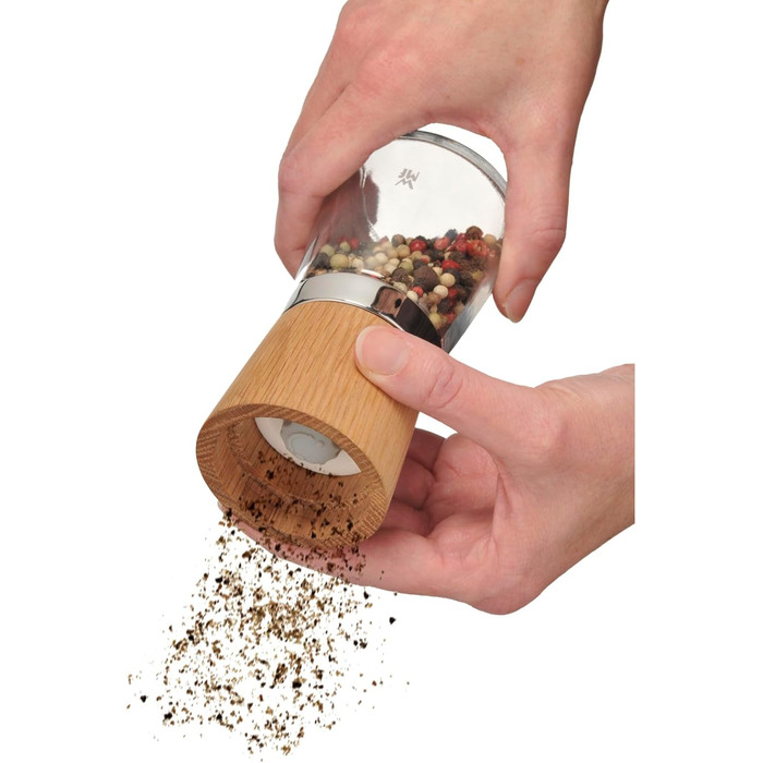 Набір для солі та перцю WMF Ceramill Nature (2 шт.), дерев'яна, без наповнювача, для солі, перцю, чилі, керамічний жорно, млин для спецій