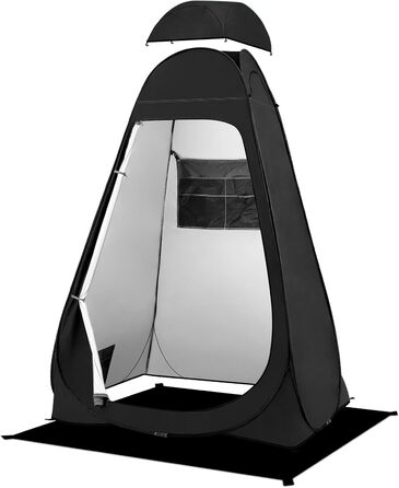 Brian & Dany Pop Up Camping Shower Tent - Portable Changing Tent with Rainfly & Windows - Outdoor Privacy Shelter, UPF 50+ Waterproof, 120x120x190cm