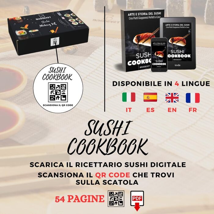 Набір для приготування суші 2025 – 29 предметів: з інструкцією, рецептами, формою для онігірі, бамбуковою килимком, палочками для їжі та соєвим соусом