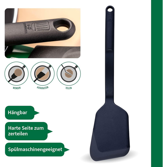 Лопатка кулінарна Fackelmann Chefkoch Premium для панірування, 26.5 см, алюміній, чорна