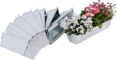 UNUS Garden Flower Box Set Balcony Boxes Suitable for Euro Pallets for Flowers, Herbs, and Fruits - 12 Pieces, 38cm