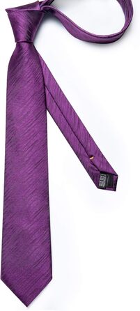 Комплект краватка та хустинка DiBanGu шовкова, фіолетова, для весілля та офісу