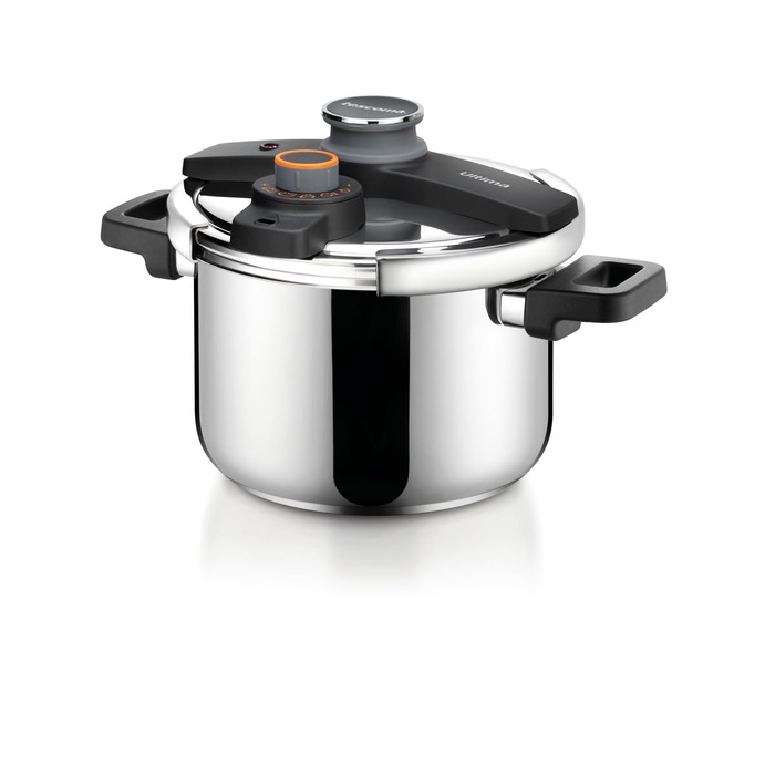 Каструля-скороварка Tescoma ULTIMA 6 л, індукція, з датчиком тиску, срібна