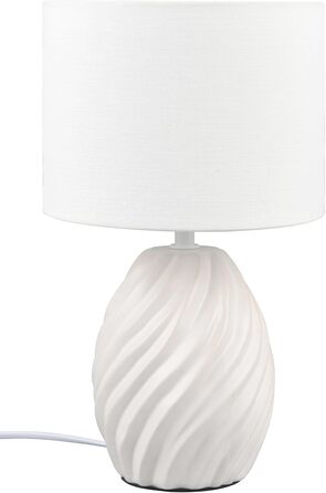 Торшер Reality Leuchten Melva R51771031 з керамічним цоколем та абажуром з тканини - білий матовий, патрон E14