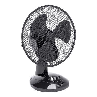 Вентилятор настільний Bestron DDF27Z Ø27 см, чорний: 2 швидкості, поворот 75°, 30 Вт