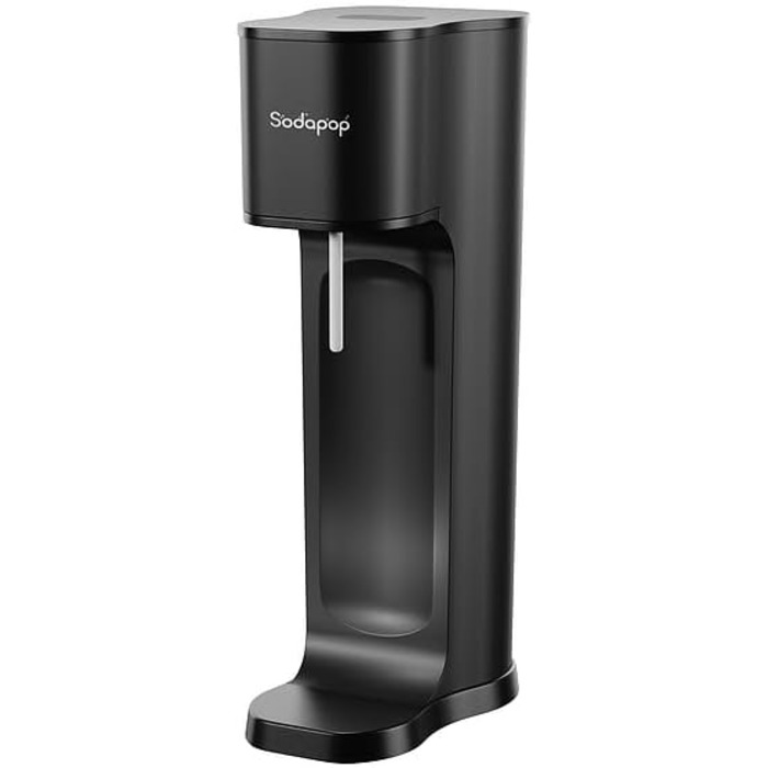 Sodapop Wassersprudler Logan Чорний Матовий - Газоварка для води з 2 скляними (850 мл, 600 мл) та 1 PET пляшкою (850 мл), 42.6 см
