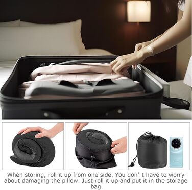 Подушка для подорожей з піни Memory Foam, набір (маска для сну, беруші), U-подібна подушка для шиї в літак, авто, офіс (Рожево-Чорний)