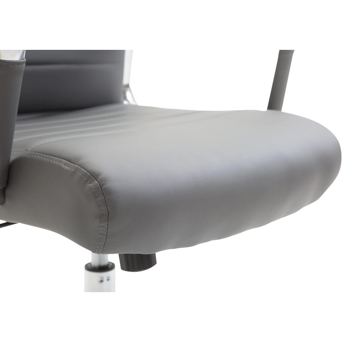 Офісний стілець Kolumbus з штучної шкіри, регульована висота, сірий колір