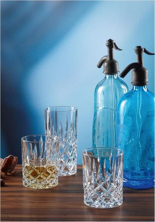 Spiegelau & Nachtmann Nachtmann Noblesse Highball Glasses Set, 8-Piece Set, Water Glasses, Juice Glasses, Crystal Glassware, H 14.8 cm, 375 ml