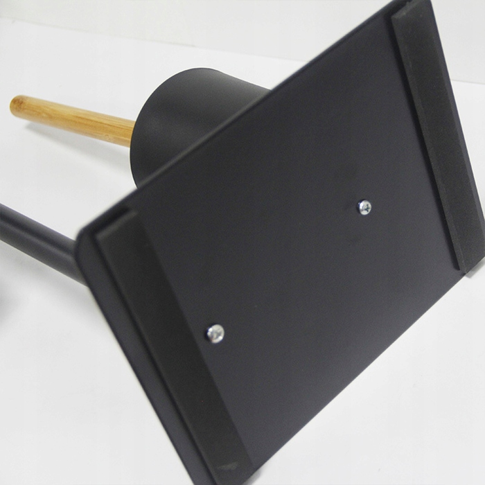 Підлоговий ергономічний йоржик для унітаза з тримачем для паперу, матовий чорний метал