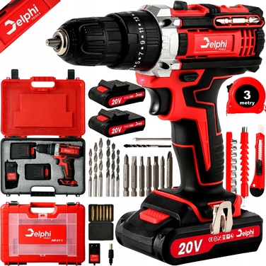 Акумуляторний ударний шурупокрут Delphi Tools 20 В, 1,5 Аг у кейсі