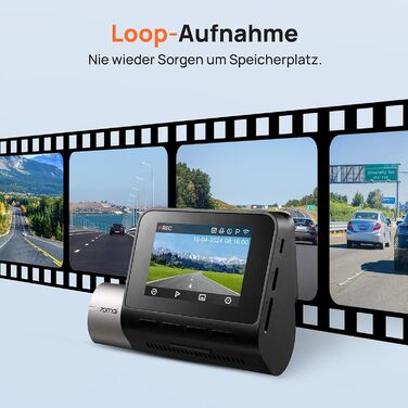 Відеореєстратор 70mai Dashcam A510 (передній+задній) 2.7K+1080P STARVIS, HDR, GPS, ADAS, 4G LTE, паркувальний режим, керування через додаток, 64GB SD карта