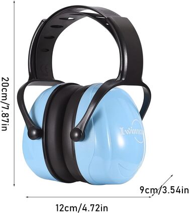 Навушники для захисту вух для малюків 0-2 роки - шумозахисні навушники для літака, сну та повсякденного використання | Регульовані, м'які та легкі для новонароджених та малюків, (дитячий блакитний)