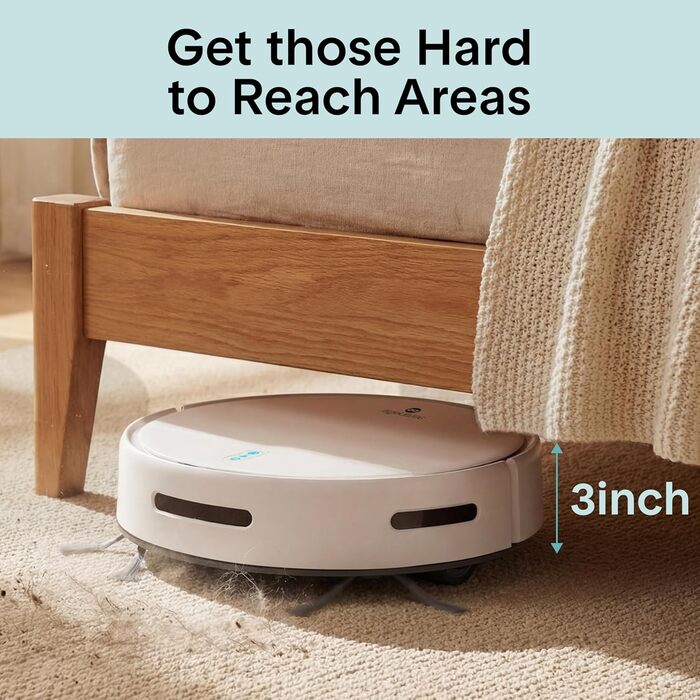 Робот-пилосос SereneLife з функцією миття підлоги, 3-в-1, з керуванням через додаток, для тварин та килимів, 700Pa