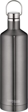 Термопляшка THERMOcafé TC Traveler Bottle 0.5л з нержавіючої сталі, 12 годин гаряче & 24 години холодне, герметична, з ручкою, для школи, офісу, спорту, сірий матовий колір