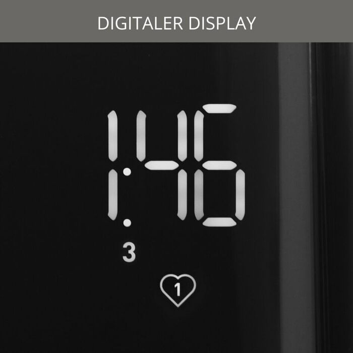 Krups KH641810 Smart'n Light Toaster | 2-Slice Toaster | Digital Display | 7 Browning Levels | Removable Crumb Tray | Countdown Timer | Lift Function | Black