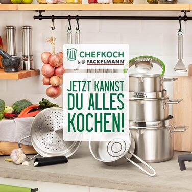 Лопатка кулінарна Fackelmann Chefkoch Premium для панірування, 26.5 см, алюміній, чорна