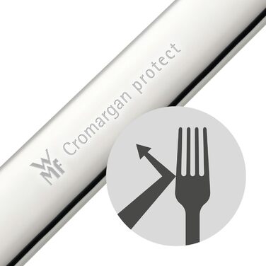WMF Stainless Steel Cutlery Set, 6 Persons, 30-Piece Dinner Cutlery Set, Monoblock Knives, Cromargan protect polished, scratch-resistant, dishwasher-safe