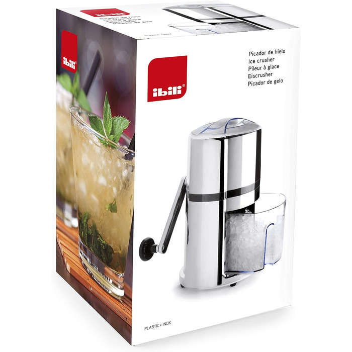 IBILI Ice Crusher, Stainless Steel, Silver/Black, 16 x 16 x 26 cm