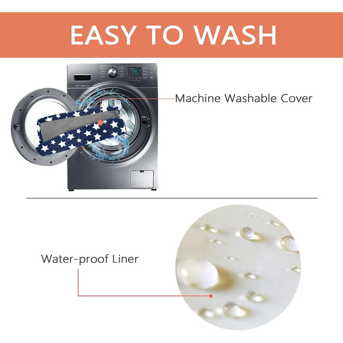 Лежанка для собак EMPSIGN, м'який килимок для перенесення, лежанка для собак знімний та пральний чохол, водонепроникна, для маленьких собак, 61x46x6.6 см, блакитна