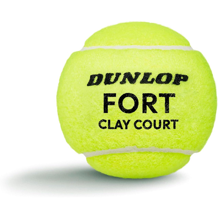 Dunlop Fort Clay Court Tennis Balls - Premium Quality for Clay Courts (3x4 Balls)