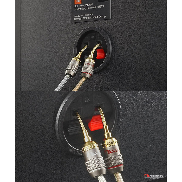 Nakamichi FanLock Excel Serie 24K позолочені бананові штекери 2 мм, 10-18 AWG, 4 мм, для акустичних систем, Hi-Fi аудіокабелів (16 шт - 8 пар)