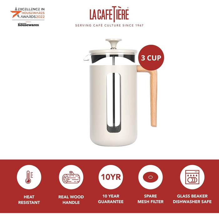 Френч-прес La Cafetière Pisa із нержавіючої сталі, на 3 чашки, зелений, у подарунковій коробці