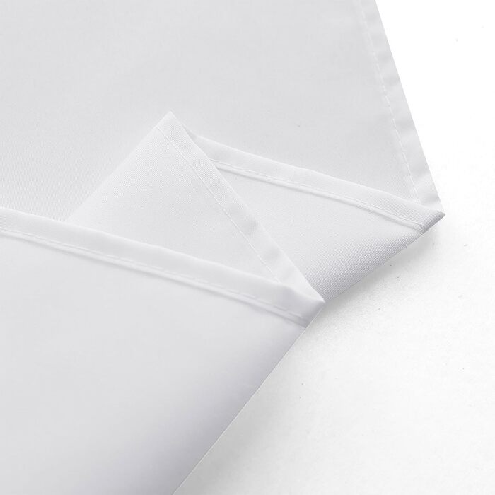 Штора для ванної кімнати YISURE біла, антигрибкова, 200x220 см, поліестер, з магнітами, водовідштовхувальна