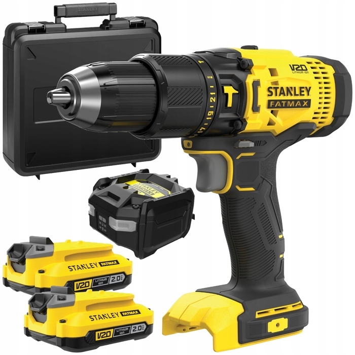Ударний дриль-шурупокрут Stanley FatMax 18V SFMCD711D2K (2x2,0 Агч) у кейсі