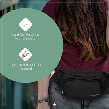 Чоловіча поясна сумка Travelite Kick Off, 30 см, 5 л (Salbei)