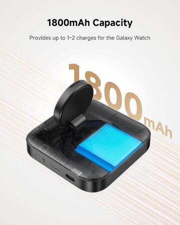 Індукційна зарядна станція для Samsung Galaxy Watch 8, чорна (не підходить для Watch Ultra 2/9)