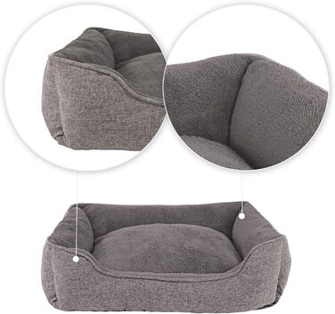 Килимок для собак Lionto знімний, сірий, 75x60 см, м'який, з антиковзаючою основою