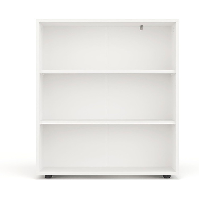 Білий книжковий стелаж KOMTO Regal 80 см, 3 рівні, з регульованими полицями, 80x90x24 см, універсальний для зберігання