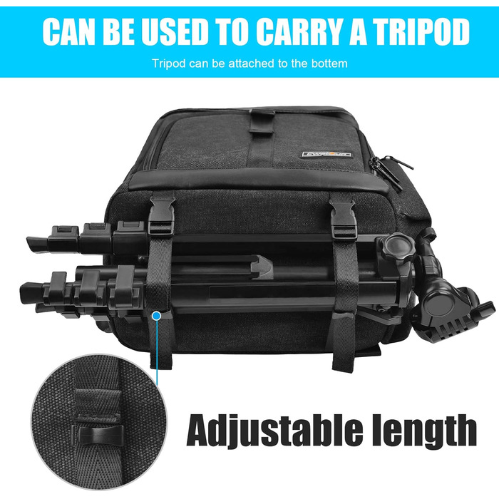 Сумка-рюкзак для камери Cwatcun: професійна, водонепроникна, для Canon, Nikon, Sony, Pentax, з відділенням для ноутбука 15.6
