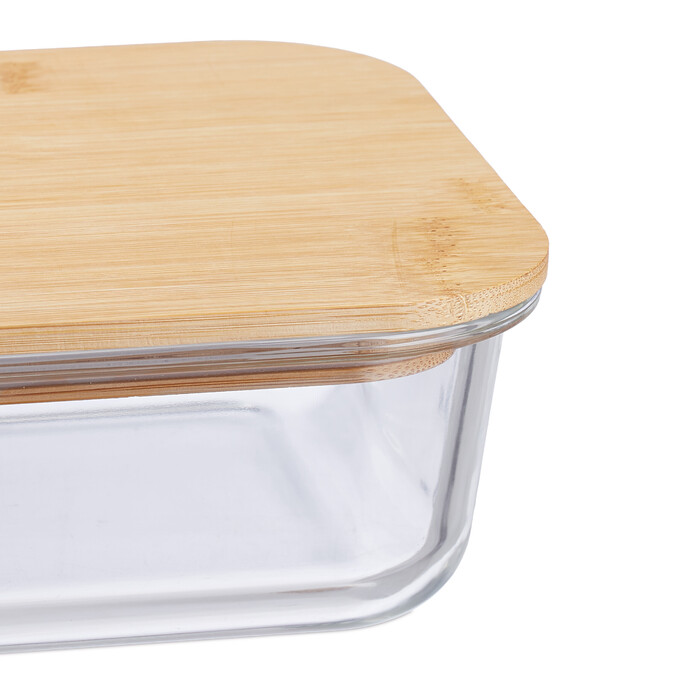 Relaxdays Glass Containers with Lids - Set of 4