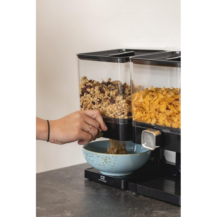 Диспенсер для мюслі, cornflakes та інших круп United Entertainment Luxury - чорний, 34x16.5x31x5 см