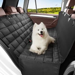 4-in-1 Waterproof Dog Seat Cover for Car Back Seat - Protects from Scratches & Prevents Sliding - Fits Cars, Trucks & SUVs
