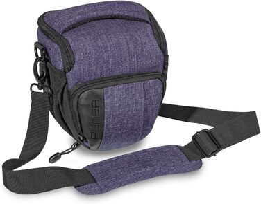 Сумка для камери Pedea: стильна фотосумка для DSLR/SLR камер з дощем. Розмір M, фіолетовий, для аксесуарів та об'єктивів.