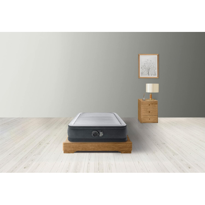 Надувний матрац Intex Twin Comfort-Plush Fiber-Tech RP 99x191x33 см (67766ND) - односпальний, для дому та відпочинку