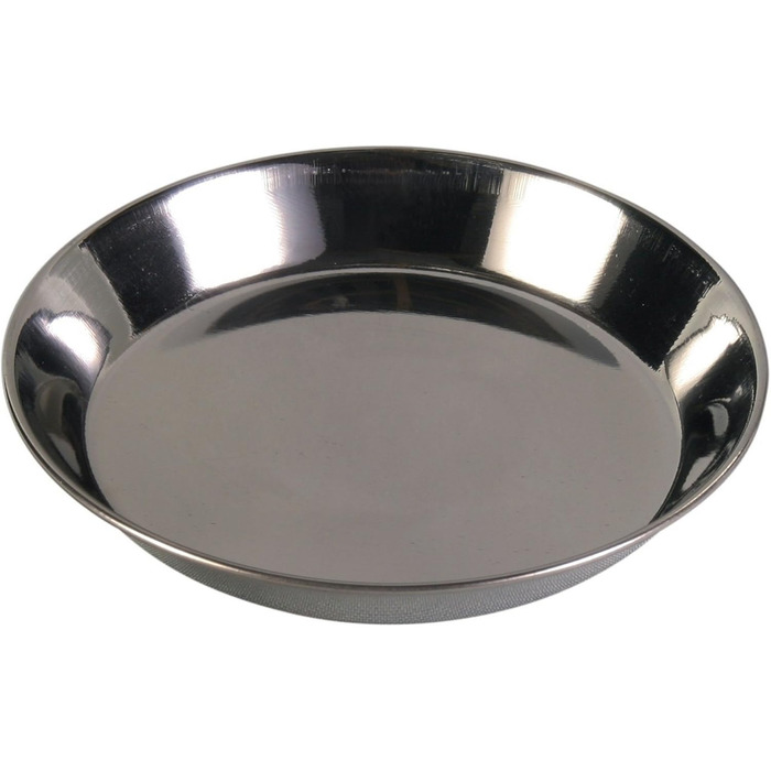 Миска для тварин TRIXIE з нержавіючої сталі з пластиковим покриттям, об'єм 2.2 л, діаметр 23 см, висота 8 см, різноманітні кольори, 1 шт.