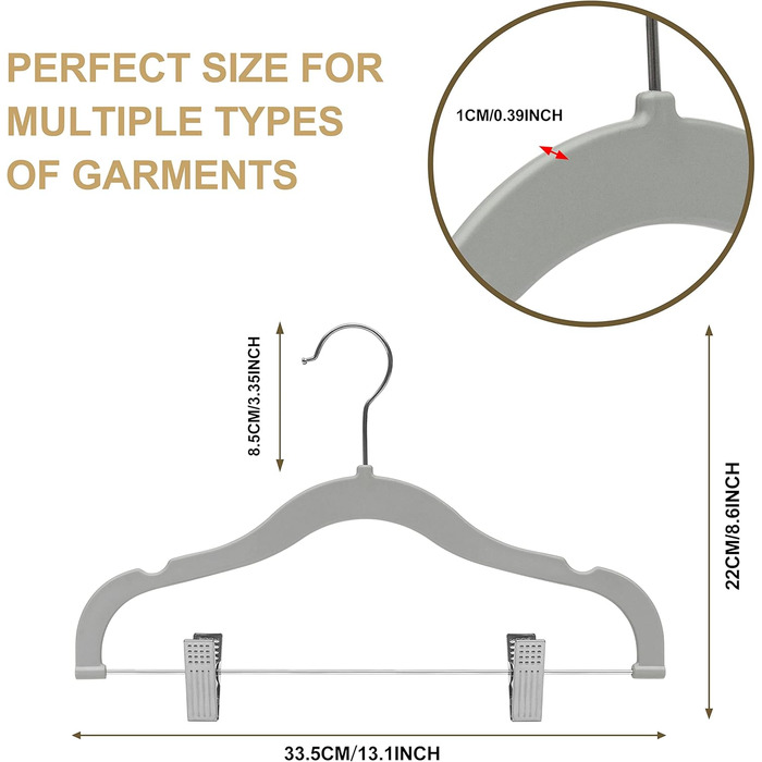 Вішалки для одягу: спідниці, штани, блузки, піджаки, сорочки, легінси. 360° обертання, рожевий/сірий, 10 шт.