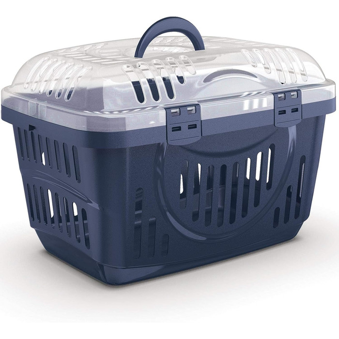 Транспортний бокс для кота з відкритим верхом, блакитний, 49 x 34 x 32 см